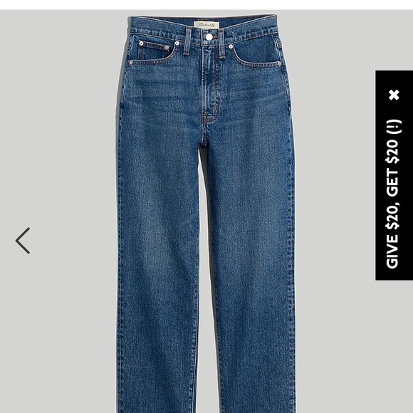 NWT MADEWELL THE PERFECT VINTAGE STRAIGHT JEANS * Tall - Picture 6 of 8